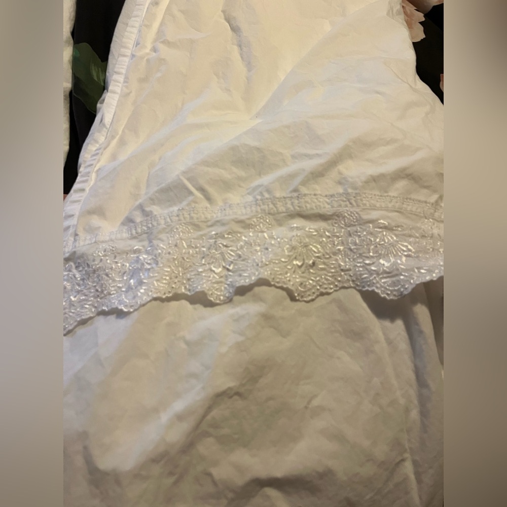 Simply Shabby Chic~White Lace Sheet Set~cotton~twin~4 pieces - Picture 6 of 16